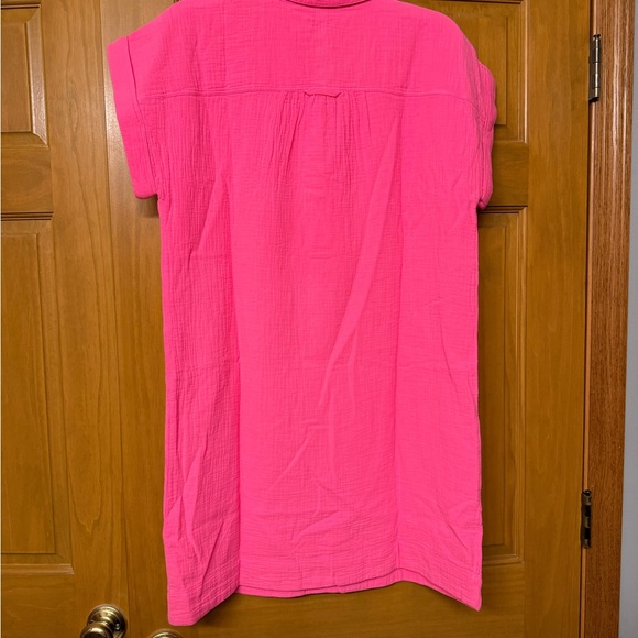 Vineyard Vines Pink Wave Shirt Dress NWT - Picture 2 of 4